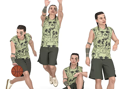 modern characters 3d model