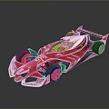 Striking Red Ferrari Racing Car With Sleek Design And Aerodynamic Details