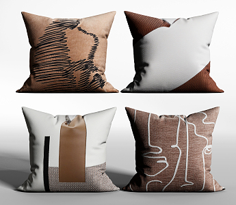 Modern pillow combination 3d model