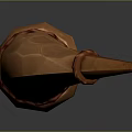 Handcrafted Wooden Curved Furniture Decor Piece With Natural Texture And Braided Bands