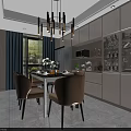 Modern Living Dining Room Interior With Chandelier Sofa Coffee Table And Decorative Mirror