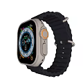 Sleek Smart Watch With Black Breathable Strap Square Dial Orange Crown And Digital Health