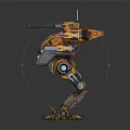 Modern Robot Warrior Mechanical Warfighter Mechanical Armor Combat Robot 3d model