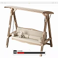 Modern Wooden Swing Chair With Cushioned Seat And Comfortable Frame Design Elements