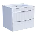 Modern White Bathroom Vanity With Two Drawers Sleek Design And Clean Lines