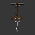 Various Metal Hardware Tools With Wooden Handles And Different Hook Shapes On Dark Background