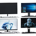Modern computer monitor combination 3d model