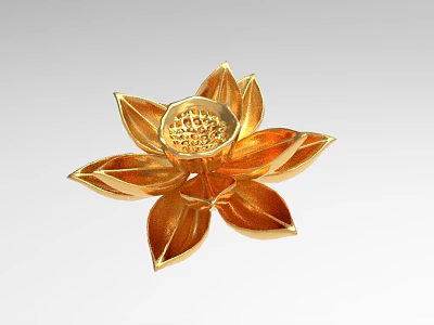 Metal shape container lotus shape desktop decoration 1731 3d model