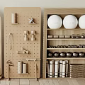 Organized Sports Equipment Storage For Home Gym With Yoga Mat Exercise Balls And Dumbbells