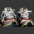 Adidas Sports Shoes With Mesh Upper Red Gray Color And White Laces Design