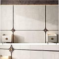 Modern Wall Design With Integrated Cabinets And Bedside Tables Featuring Lighting