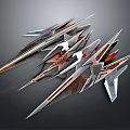 Futuristic Water Vehicles With Sleek Metallic Body And Sharp Aerodynamic Design