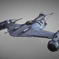 Futuristic Fighter Jet With Twin Engines And Streamlined Sci Fi Design 3D Render 3d model