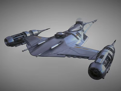 Futuristic Fighter Jet With Twin Engines And Streamlined Sci Fi Design 3D Render 3d model