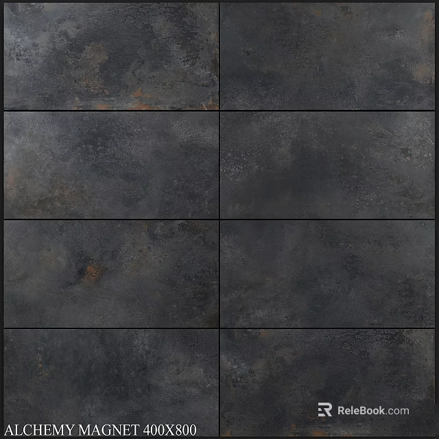 Dark Textured Tile Components Featuring Vintage Finish For Decorative Applications 3d model