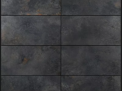 Dark Textured Tile Components Featuring Vintage Finish For Decorative Applications 3d model