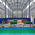 Spacious Indoor Swimming Pool Fitness Center With Bright Lighting And Seating Areas For Training