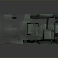 Green Camouflage Military Tank With Heavy Armor And Armored Combat Structure