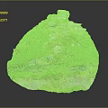 Detailed Natural Terrain Model With Green Vegetation Rocks And Stone Structures