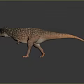 Dinosaur 3D Model Character With Realistic Textured Skin And Standing Pose Render 3d model
