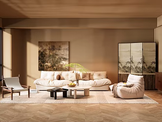 Quiet Living Room Middle Living Room 3d model