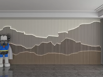 Modern background wall 3d model