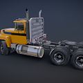 Classic Semi Truck Modern Truck 3d model