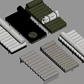 bench sofa stool bed end stool 3d model