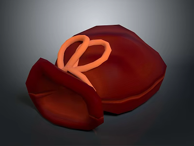 Red Soft Storage Bag With Loop Handle And Open Top Design For Household Organizing 3d model