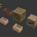 Wooden Crates In Various Sizes And Styles With Open Closed Designs And Fragile Label