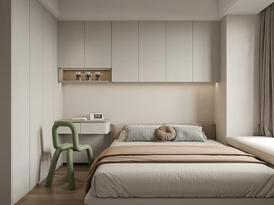 Modern Tatami Bedroom 3d model