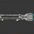 Futuristic Space Station Model with Detailed Exterior and Reflective Surface