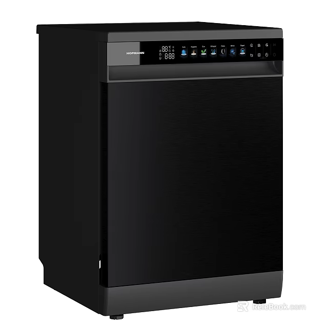 Smart Black Machine With Sleek Design Digital Display And Smart Controls 3d model 