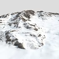 Natural Snowy Mountain Terrain With Snow Covered Peaks And Rocky Outcrops