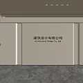 Modern Front Desk Background Wall Simple Background Wall Front Desk Reception Area Background Wall Company Front Desk Background Wall 3d model