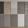 Wall Tiles Display With Assorted Gray Beige White Textured And Smooth Designs 3d model