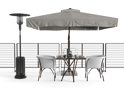 Modern Outdoor Table and Chair Outdoor Leisure Seat Sunshade model