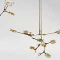 Modern chandelier combination 3d model