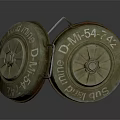 Pair Of Rusty Metal Sub Field Grenades With Round Body And Fuse Mechanism