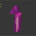 Traditional Purple Pink Clothing With Red Trim And Woven Belt Design