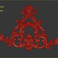 Ornate Golden Decorative Bracket With Intricate Carved Scrolls And Floral Details