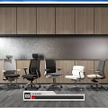 Various Modern Office Chairs With Different Colors Mesh And Leather Designs In Contemporary Office Setting