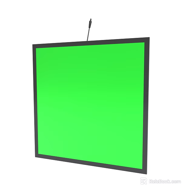 Green Screen With Black Frame For Video Production And Studio Use 3d model 