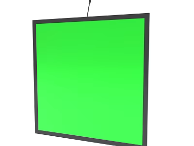 Green Screen With Black Frame For Video Production And Studio Use 3d model