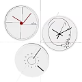 Modern Wall Decor Featuring Three Stylish Wall Clocks With Unique Designs
