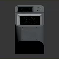 Computer Biometric Scanner With Green Handprint Place Hand Prompt And Secure Login Function 3d model