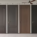 Swing Doors With Various Designs And Colors For Interior Spaces 3d model