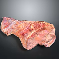 Natural Wood Stone Decorative Piece with Pink Brown Hues and Rustic Texture