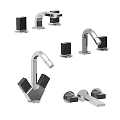 Modern Faucet Designs With Chrome Finish And Black Accent Components