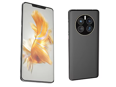 Smartphone Front High Definition Screen With Dynamic Wallpaper And Rear Four Camera Black Design 3d model